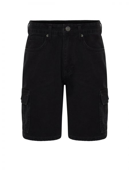 Kratke hlače kargo s džepovima Trendyol crna