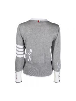 Jersey a rayas con estampado de tela jersey Thom Browne gris