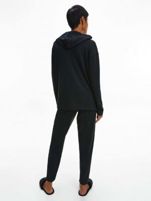 Kapucnis melegítő felső Calvin Klein fekete