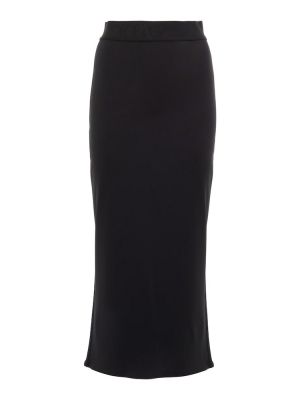 Nylonowa spódnica midi z dżerseju Dolce&gabbana czarna