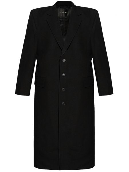 Vilnonis paltas Balenciaga juoda