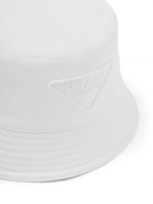 Mütze mit stickerei Prada weiß