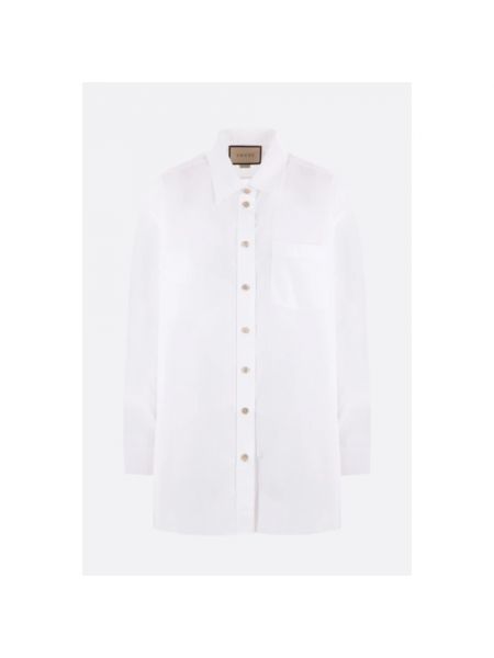 Blusa de algodón oversized Gucci blanco