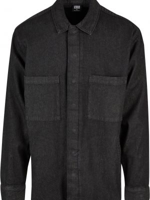 Rifľová košeľa Urban Classics čierna