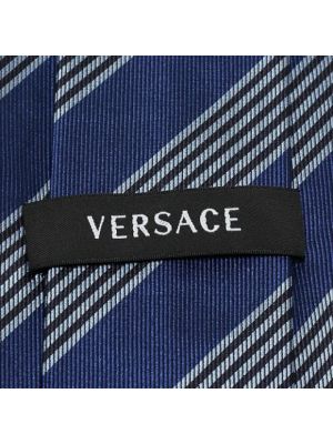 Top de seda Versace Pre-owned azul