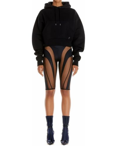 Športové šortky so sieťovinou Mugler čierna