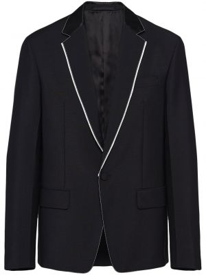 Volnena jakna iz moherja Prada črna