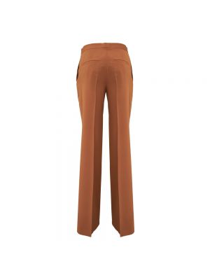 Pantalones rectos de lana de lana mohair Jil Sander marrón