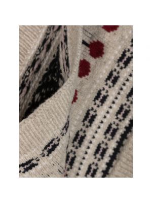 Bufanda de lana merino de punto con estampado Bonpoint gris