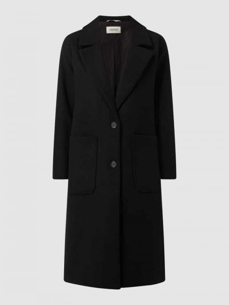 Płaszcz wełniany Esprit czarny