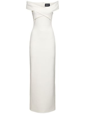 Макси рокля от креп Solace London бяло