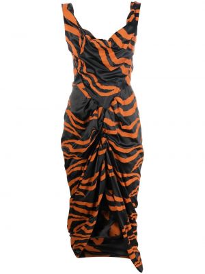 Tigerstripete trykt dress Vivienne Westwood svart