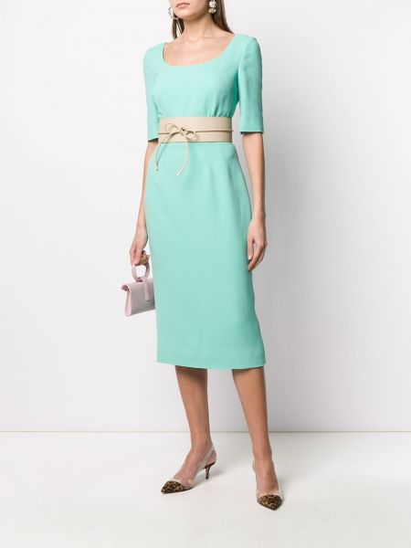 Vestido midi ajustado Dolce & Gabbana verde