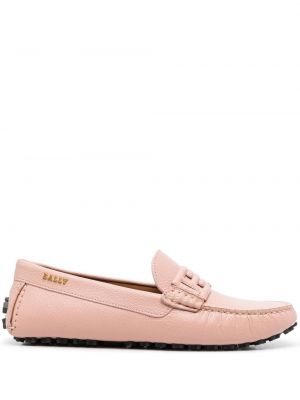 Pantofi loafer din piele Bally roz