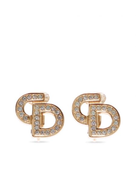 Boucles d'oreilles à clips plaquées or Christian Dior Pre-owned doré