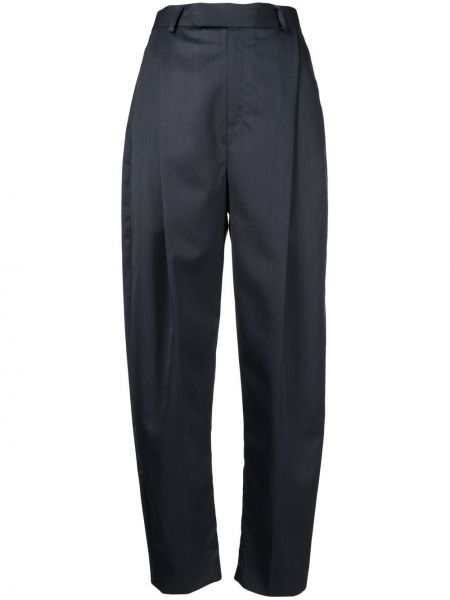 Pantalon taille haute en laine Anouki gris