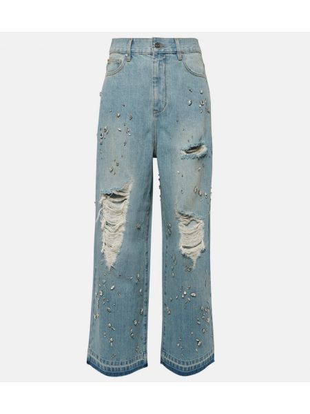Voľné džínsy Xu Zhi modrá