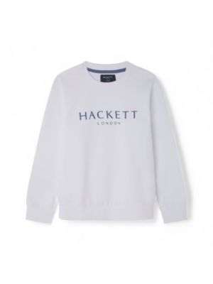 Hoodie en coton avec manches longues classique Hackett London blanc