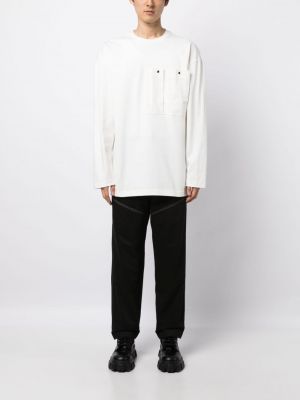 T-shirt en coton avec manches longues Oamc blanc