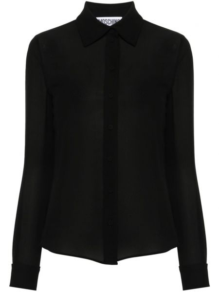 Svilena srajca Moschino črna