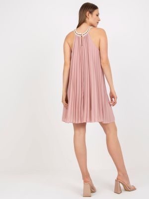 Αμάνικη φόρεμα σε στυλ πουκάμισο Fashionhunters ροζ