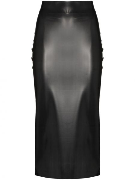 Falda de tubo Saint Laurent negro