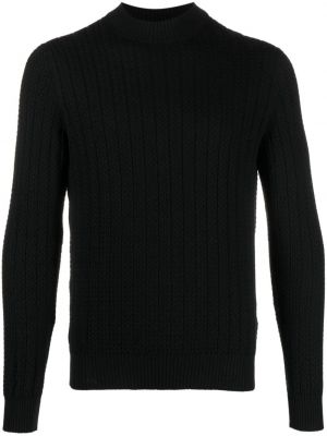 Vilnas džemperis ar apaļu kakla izgriezumu Tagliatore melns