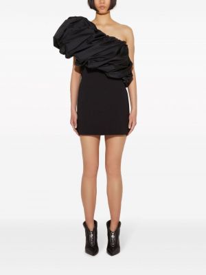 Krepové asymetrické koktejlové šaty Pucci černé