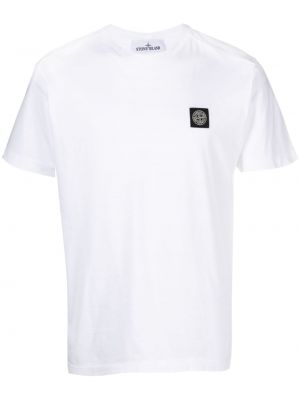 Tricou din bumbac Stone Island alb