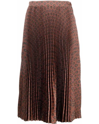 Falda midi con estampado abstracto Etro marrón