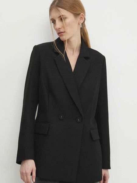 Gyapjú kabát Answear Lab fekete