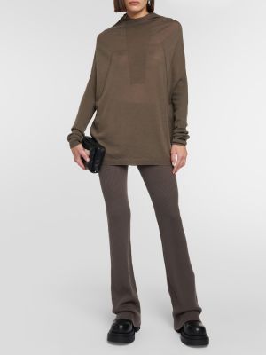 Jersey de lana de tela jersey Rick Owens marrón