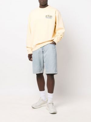 Sweatshirt mit rundem ausschnitt Sporty & Rich gelb