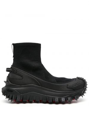Ankle boots z siateczką Moncler czarne