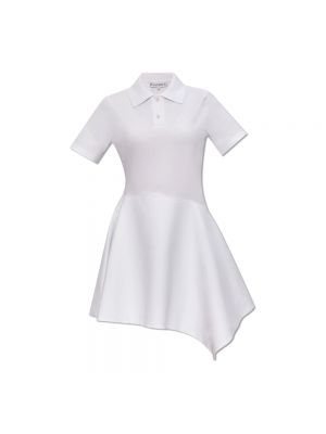 Mini robe en tricot asymétrique Jw Anderson blanc