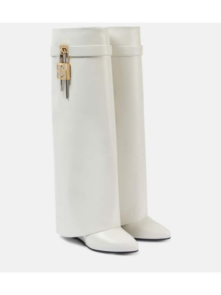 Bottes en cuir Givenchy blanc