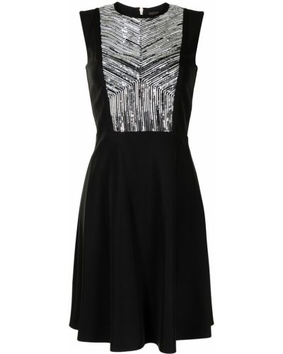 Платье с пайетками Louis Vuitton, черное