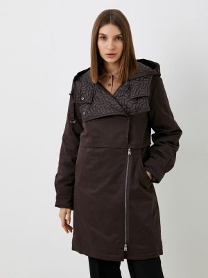 Утепленная демисезонная куртка D`imma коричневая