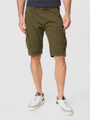 „cargo“ stiliaus kelnės Indicode Jeans žalia
