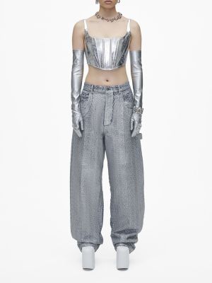 Jeans oversize Marc Jacobs argento