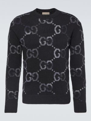 Шерстяной свитер Gucci черный
