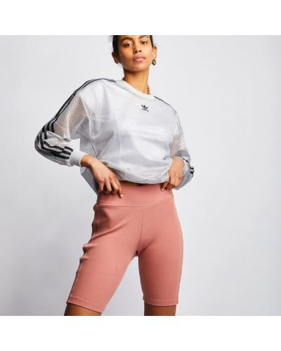 Shorts en polaire en coton Adidas rose