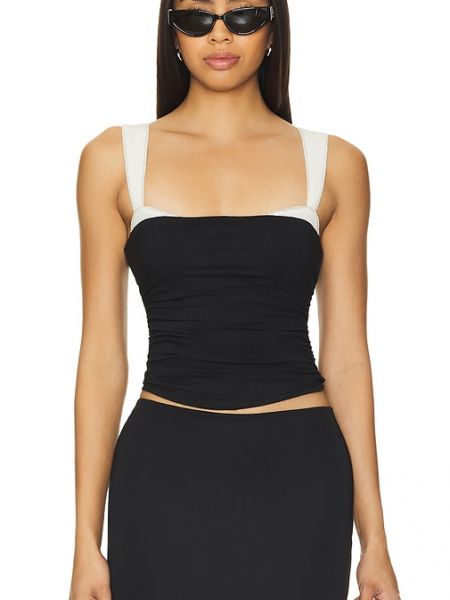 Crop top Free People schwarz