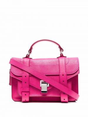 Lær shoppingbag Proenza Schouler rosa