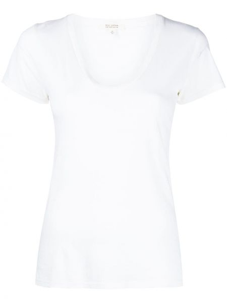 Camiseta con escote v Nili Lotan blanco