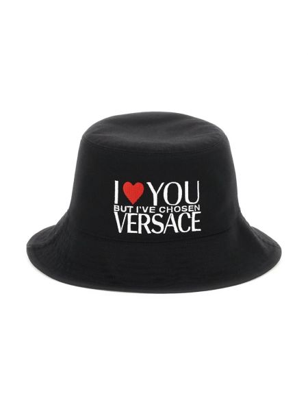 Czarny kapelusz Versace