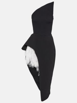 Aszimmetrikus hosszú ruha Maticevski fekete