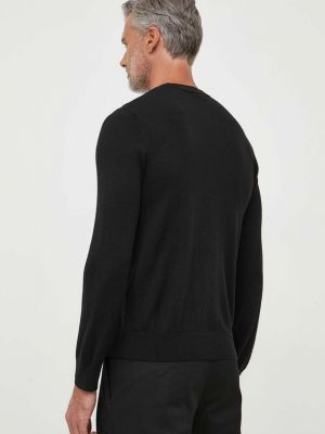 Gyapjú pulóver Armani Exchange fekete