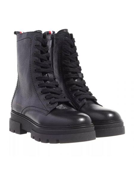 Кружевные ботинки на шнуровке Tommy Hilfiger черные