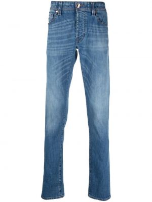 Proste jeansy bawełniane Sartoria Tramarossa niebieskie